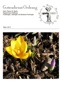 Gottesdienst-Ordnung - Katholische Seelsorgegemeinschaft