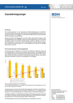 Infoblatt Nr. 59: Gasw&auml;rmepumpe