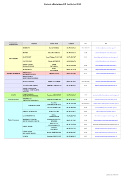 Liste et affectations DP 1er févier 2015