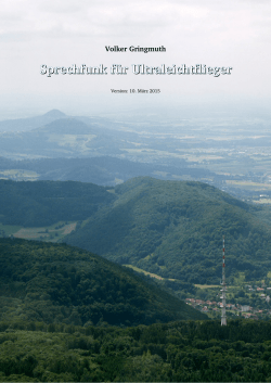 Sprechfunk für Ultraleichtflieger