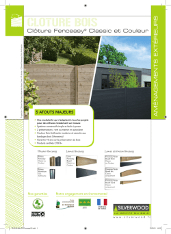 Fiche Technique Cl&ocirc;ture bois Fenceasy