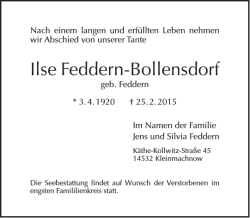 Ilse Feddern-Bollensdorf