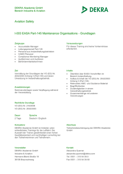 I-003 EASA Part-145 Maintenance Organisations