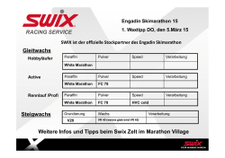 SWIX Waxtipp vom 5. März 2015