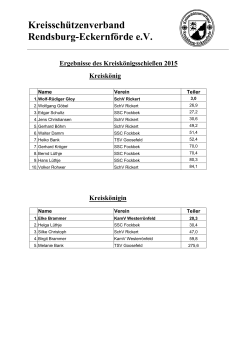 Ergebnisliste Kreiskönigsschießen - KSchV Rendsburg