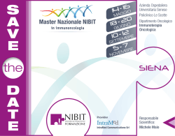 MASTER NAZIONALE NIBIT in immunoncologia 2015