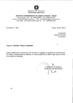ISTITUTO COMPRENSIVO DI CORSO CAVOUR - PAVIA