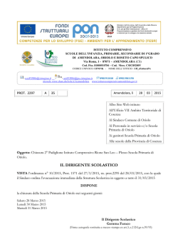 IL DIRIGENTE SCOLASTICO - istituto comprensivo amendolara