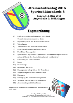 Kreisschützentag 2015 - Tagesordnung - 2