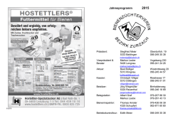 Jahresprogramm 2015