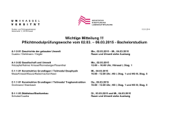Pflichtmodul- prüfungenWiSe2014/15