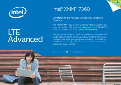 Intel® XMM™ 7360 Platform Brief