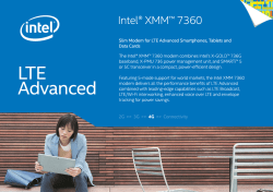 Intel&reg; XMM&trade; 7360 Platform Brief