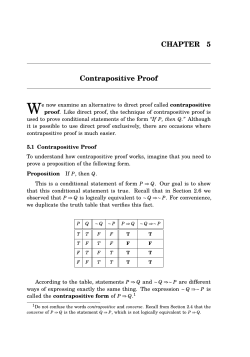 CHAPTER 5 Contrapositive Proof