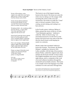 Hymn Spotlight: &ldquo;Savior of the Nations, Come&rdquo;