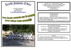 Plaquette présentation de l`école Jeanne d`Arc