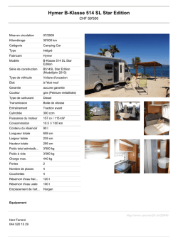 Hymer B-Klasse 514 SL Star Edition