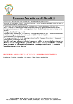 Programma Gara Mattarona – 29 Marzo 2015