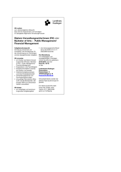 Diplom-Verwaltungswirte/innen (FH) oder Bachelor of Arts &ndash; Public