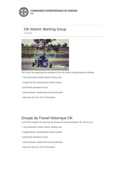 Groupe de Travail Historique CIK