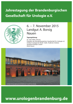 Flyer zur Jahrestagung 2015 der Brandenburgischen Gesellschaft