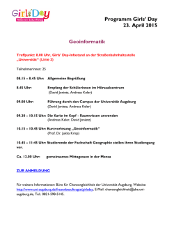 Geoinformatik - Universität Augsburg