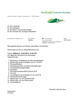 Einladung Gesamtkonferenz 18.03.2015 - Oberharz
