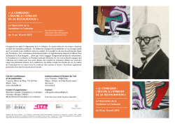« Le Corbusier : L`œuvre à L`épreuve de sa restauration