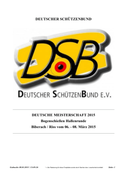 Deutsche Meisterschaften Bogen Hallen Runde 2015