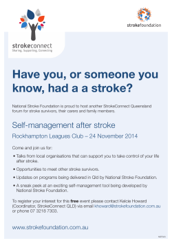 Have you, or someone you know, had a a stroke?