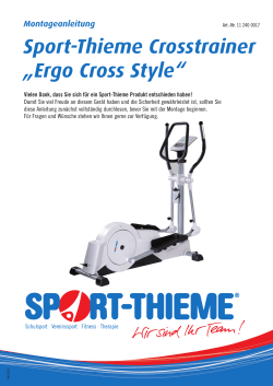 Sport-Thieme Crosstrainer „Ergo Cross Style“