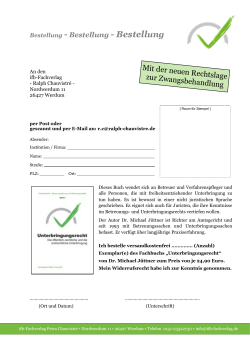 Buchbestellung Unterbringungsrecht (PDF-Formular) - IFB