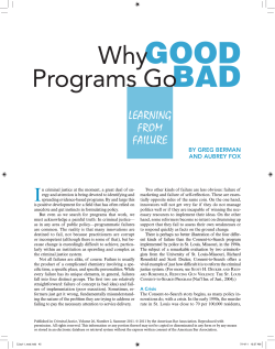 Why Good Programs Go Bad - American Bar Association