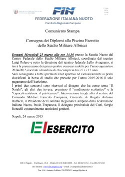 federazione italiana nuoto - (FIN) Comitato Regionale Campania