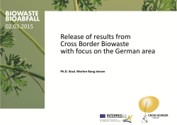Veröffentlichung der Ergebnisse von Cross Border Biowaste