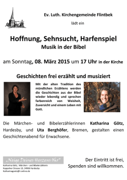 Hoffnung, Sehnsucht, Harfenspiel