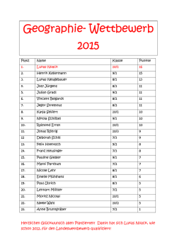 Geographie- Wettbewerb 2015 - Henfling
