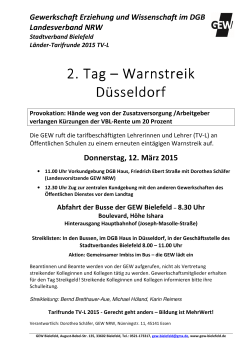 2. Tag – Warnstreik Warnstreik Warnstreik Düsseldorf