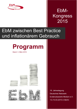 EbM zwischen Best Practice und inflation&auml;rem Gebrauch