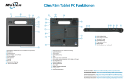 Erste Schritte mit dem Tablet PC Motion C5m / F5m