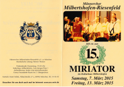 MIRIATOR - Männerchors Milbertshofen