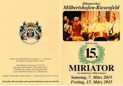 MIRIATOR - Männerchors Milbertshofen
