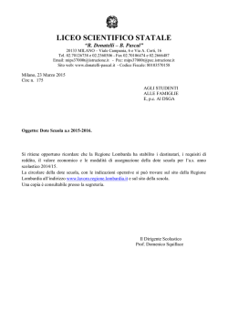 Dote Scuola a.s 2015-2016 - Liceo Scientifico Statale Donatelli