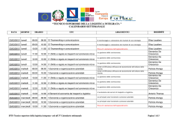 “TECNICO SUPERIORE DELLA LOGISTICA INTEGRATA