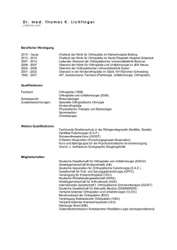 Dr. med. Thomas K. Lichtinger - Marienhospital Bottrop gGmbH