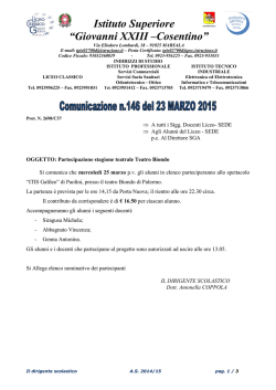 Allega - Istituto Superiore Giovanni XXIII