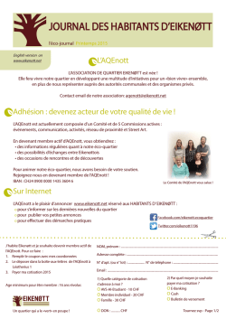 Edition MARS-AVRIL 2015