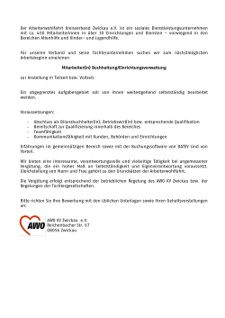 MA Buchhaltung - AWO Kreisverband Zwickau eV