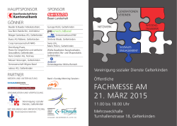 Flyer Fachmesse VSDG 21.03.2015