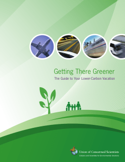 Getting There Greener - Union of Concerned Scientists